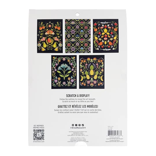 Brea Reese® 9" x 12" Fruit Garden Party Scratch Art Paper Pad